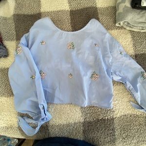 Striped Backless Shirt